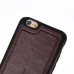 Eiffel Tower Floral Printed Design Leather And TPU Frame Back Case for iPhone 6/6S Plus - Brown