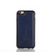 Eiffel Tower Floral Printed Design Leather And TPU Frame Back Case for iPhone 6/6S Plus - Dark blue