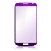 Electroplating Grid Pattern Front Glass Screen Replacement for Samsung Galaxy S4 i9500 - Purple