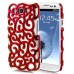 Electroplating Hollow Pattern PC Palace Hard Case For Samsung S3 i9300-Red