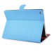 Elegant 360 Degree Swivel Rotation Folio Leather Flip Stand Case Cover With Sleep Wake Function For iPad Air 2 (iPad 6)- Blue