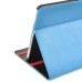 Elegant 360 Degree Swivel Rotation Folio Leather Flip Stand Case Cover With Sleep Wake Function For iPad Air 2 (iPad 6)- Blue