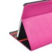 Elegant 360 Degree Swivel Rotation Folio Leather Flip Stand Case Cover With Sleep Wake Function For iPad Air 2 (iPad 6)- Magenta