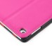 Elegant 360 Degree Swivel Rotation Folio Leather Flip Stand Case Cover With Sleep Wake Function For iPad Air 2 (iPad 6)- Magenta