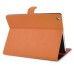 Elegant 360 Degree Swivel Rotation Folio Leather Flip Stand Case Cover With Sleep Wake Function For iPad Air 2 (iPad 6)- Orange