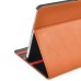 Elegant 360 Degree Swivel Rotation Folio Leather Flip Stand Case Cover With Sleep Wake Function For iPad Air 2 (iPad 6)- Orange