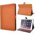 Elegant 360 Degree Swivel Rotation Folio Leather Flip Stand Case Cover With Sleep Wake Function For iPad Air 2 (iPad 6)- Orange