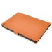 Elegant 360 Degree Swivel Rotation Folio Leather Flip Stand Case Cover With Sleep Wake Function For iPad Air 2 (iPad 6)- Orange