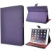 Elegant 360 Degree Swivel Rotation Folio Leather Flip Stand Case Cover With Sleep Wake Function For iPad Air 2 (iPad 6)- Purple