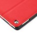 Elegant 360 Degree Swivel Rotation Folio Leather Flip Stand Case Cover With Sleep Wake Function For iPad Air 2 (iPad 6)- Red