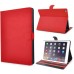 Elegant 360 Degree Swivel Rotation Folio Leather Flip Stand Case Cover With Sleep Wake Function For iPad Air 2 (iPad 6)- Red