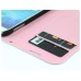 Elegant Camellias Rhinestone Magnetic Feather Silk Leather Folio Flip Wallet Stand Case With Card Slots For Samsung Galaxy S4 i9500 / i9505