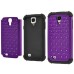 Elegant Dual-Layer Encrusted Diamond Design Hard Case For Samsung Galaxy S4 i9500 - Purple