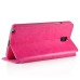 Elegant Fine Horse Skin Grain Magnetic Flip Leather Case With Card Slot For Samsung Galaxy Note 3 - Magenta