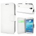 Elegant Fine Horse Skin Grain Magnetic Flip Leather Case With Card Slot For Samsung Galaxy S4 - White