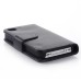 Elegant Flip Leather Case with Card Slot for iPhone 4/4s - Black