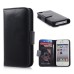 Elegant Flip Leather Case with Card Slot for iPhone 4/4s - Black