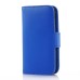 Elegant Flip Leather Case with Card Slot for iPhone 4/4s - Blue