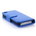 Elegant Flip Leather Case with Card Slot for iPhone 4/4s - Blue