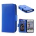 Elegant Flip Leather Case with Card Slot for iPhone 4/4s - Blue