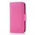 Elegant Flip Leather Case with Card Slot for iPhone 4/4s - Magenta