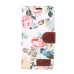 Elegant Flower Linen Design Magnetic Stand Flip Leather Case for Samsung Galaxy Note 7 - White