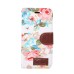 Elegant Flower Linen Design Magnetic Stand Flip Leather Case for iPhone 7 - White