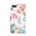 Elegant Flower Linen Design Magnetic Stand Flip Leather Case for iPhone 7 - White