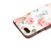 Elegant Flower Linen Design Magnetic Stand Flip Leather Case for iPhone 7 - White