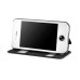 Elegant Folio Flip Leather and PC Stand Case Cover with Caller ID View Window & Bling Home Button for iPhone 4 iPhone 4S - Black