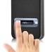 Elegant Folio Flip Leather and PC Stand Case Cover with Caller ID View Window & Bling Home Button for iPhone 4 iPhone 4S - Black