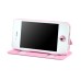 Elegant Folio Flip Leather and PC Stand Case Cover with Caller ID View Window & Bling Home Button for iPhone 4 iPhone 4S - Pink