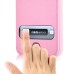 Elegant Folio Flip Leather and PC Stand Case Cover with Caller ID View Window & Bling Home Button for iPhone 4 iPhone 4S - Pink