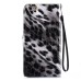 Elegant Fox Skin Bling Diamond Electroplated Metal Magnetic Wallet Leather Case with a Strap for iPhone 6 4.7 inch - Black