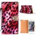 Elegant Fox Skin Bling Diamond Electroplated Metal Magnetic Wallet Leather Case with a Strap for iPhone 6 4.7 inch - Red