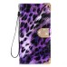 Elegant Fox Skin Bling Diamond Electroplated Metal Magnetic Wallet Leather Case with a Strap for iPhone 6 Plus - Purple