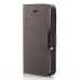 Elegant Genuine Leather Stand Folio Case With Card Slots For iPhone 4 iPhone 4s - Black<