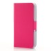 Elegant Genuine Leather Stand Folio Case With Card Slots For iPhone 4 iPhone 4s - Magenta