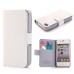 Elegant Genuine Leather Stand Folio Case With Card Slots For iPhone 4 iPhone 4s - White