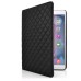 Elegant Grid Pattern Sleep Wake Flip Folio Stand Leather Case Cover With Two Grooves For iPad Air iPad 5 - Black