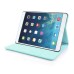 Elegant Grid Pattern Sleep Wake Flip Folio Stand Leather Case Cover With Two Grooves For iPad Air iPad 5 - Light Blue