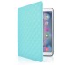 Elegant Grid Pattern Sleep Wake Flip Folio Stand Leather Case Cover With Two Grooves For iPad Air iPad 5 - Light Blue