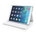 Elegant Grid Pattern Sleep Wake Flip Folio Stand Leather Case Cover With Two Grooves For iPad Air iPad 5 - White