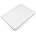 Elegant Grid Pattern Sleep Wake Flip Folio Stand Leather Case Cover With Two Grooves For iPad Air iPad 5 - White