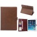 Elegant Horse Skin Sleep / Wake Function Magnetic Stand Flip Leather Case with Card Slot for iPad Air 2 ( iPad 6 ) - Light Brown