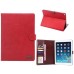 Elegant Horse Skin Sleep / Wake Function Magnetic Stand Flip Leather Case with Card Slot for iPad Air 2 ( iPad 6 ) - Red