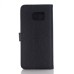 Elegant Lichi Grain  Flip  PU Leather Case Stand Cover with Card Slot for Samsung Galaxy S7 Edge G935 -Black