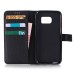 Elegant Lichi Grain  Flip  PU Leather Case Stand Cover with Card Slot for Samsung Galaxy S7 Edge G935 -Black