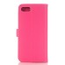 Elegant Lichi Grain  Flip  PU Leather Case Stand Cover with Card Slot for iPhone 7 - Magenta