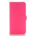 Elegant Lichi Grain  Flip  PU Leather Case Stand Cover with Card Slot for iPhone 7 - Magenta